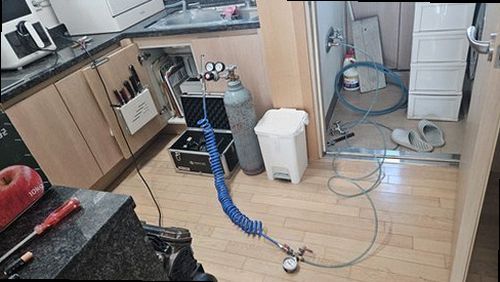 남양주 누수탐지 진접읍 아파트 5층 주방 싱크대 하부 시공 후기 사진