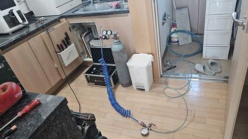 누수탐지 수진동 아파트 주방 벽지 얼룩, 누수탐지 순서 정리
