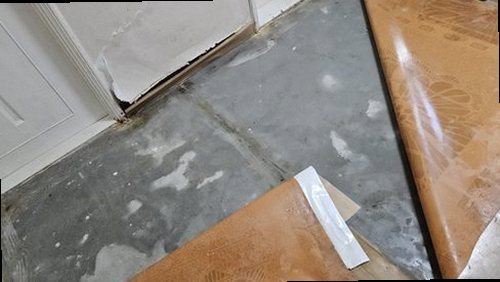 누수탐지 거실 벽면 얼룩 점검 장면