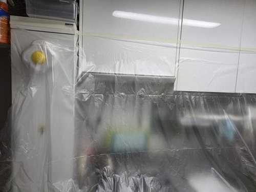 구리 누수탐지 교문동 연립주택 2층 주방 시공 후기 사진