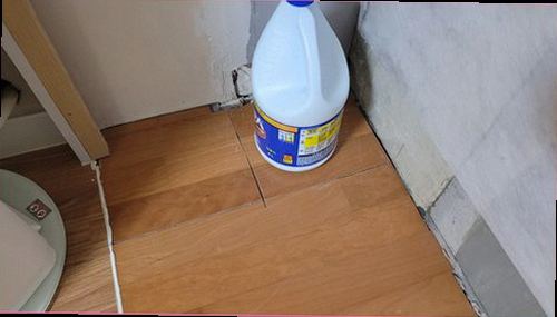 원미구 누수탐지 주방 벽면 얼룩과 하부장 내부의 습기 흔적을 확인하는 모습