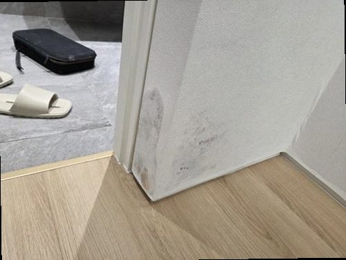 동탄구 누수탐지 능동 오피스텔 6층 거실 벽면 시공 후기 사진