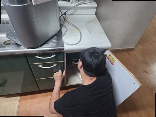 영종구 누수탐지 영종하늘도시 상가 1층 주방 바닥 시공 후기 사진