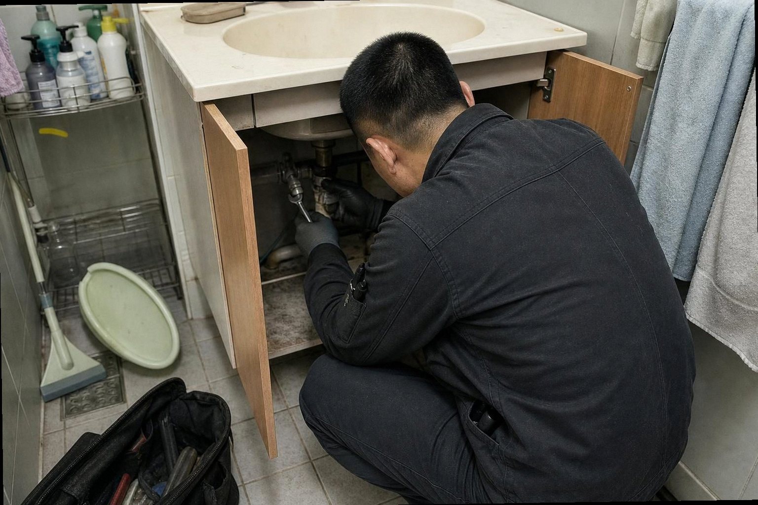 구리 누수탐지 현장 작업
