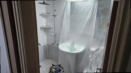 포천 누수탐지 이동면 아파트 4층 욕실 앞 거실 시공 후기 사진