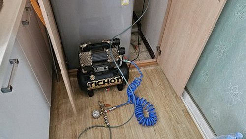 누수탐지 처치 후 안정된 압력계와 고르게 데워진 바닥