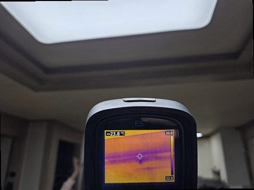 은평구 누수탐지 대조동 상가건물 2층 천장 조명 주변 시공 후기 사진