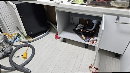 노원구 누수탐지 중계동 오피스텔 5층 주방 아래 시공 후기 사진