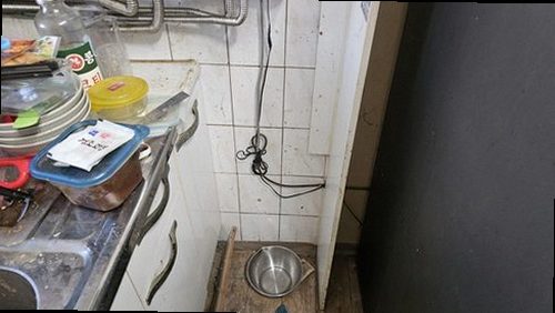 누수탐지 주방 하부장 배관 연결부 점검 전후 비교 장면