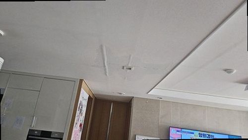 서울 중구 누수탐지 천장과 벽의 물자국 및 주변 설비를 확인하는 점검 장면