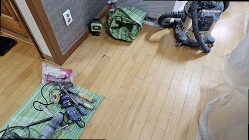 일산서구 누수탐지 탄현동 아파트 11층 거실 바닥 시공 후기 사진