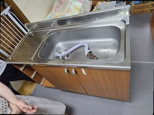 동대문구 누수탐지 이문동 아파트 7층 주방 싱크대 시공 후기 사진