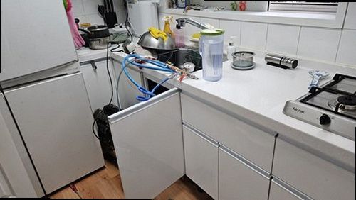강서구 누수탐지 염창동 아파트 6층 주방 싱크대 아래 시공 후기 사진