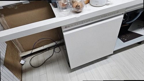 일산동구 누수탐지 백석동 빌라 2층 주방 싱크대 앞 시공 후기 사진