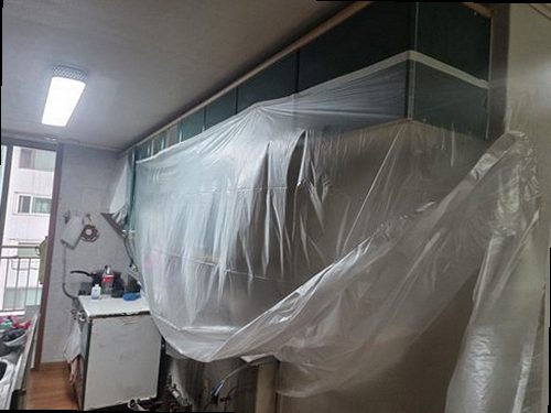 팔달구 누수탐지 지동 단독주택 1층 주방 바닥 시공 후기 사진