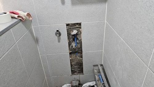 만세구 누수탐지 해솔동 아파트 3층 복도 벽면 시공 후기 사진