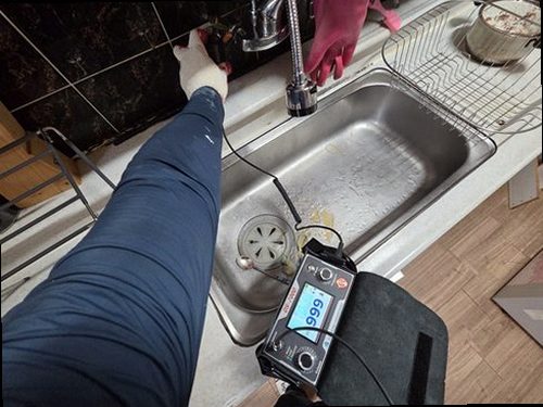 동대문구 누수탐지 장안동 오피스텔 5층 주방 싱크대 하부 시공 후기 사진