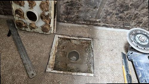 김포 누수탐지 양촌읍 빌라 4층 욕실 문턱 시공 후기 사진