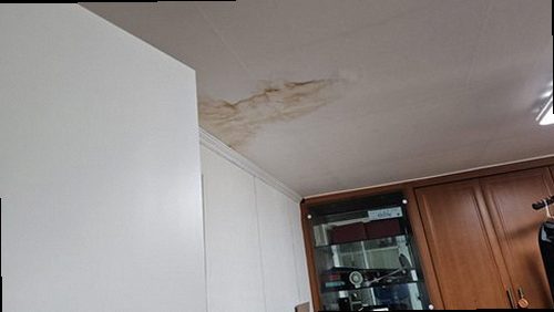 부산진구 누수탐지 거실 천장 얼룩과 벽면 물기 흔적