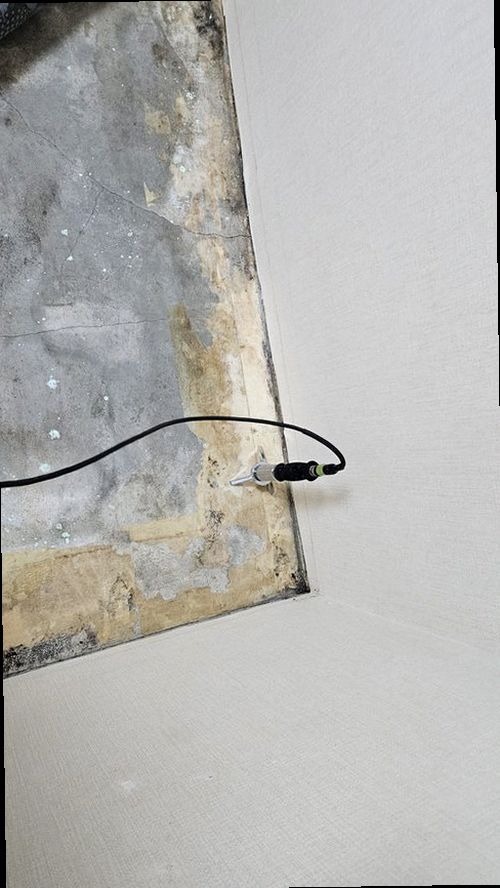 누수탐지 벽면 변색과 벽지 들뜸이 함께 나타난 실내 벽 상태