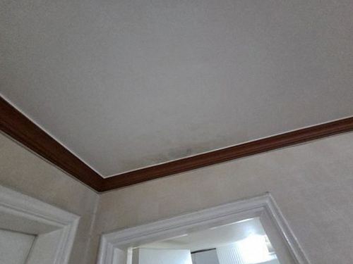 누수탐지 안방 천장 얼룩 위치와 배관 점검 구간을 표시한 현장 도면
