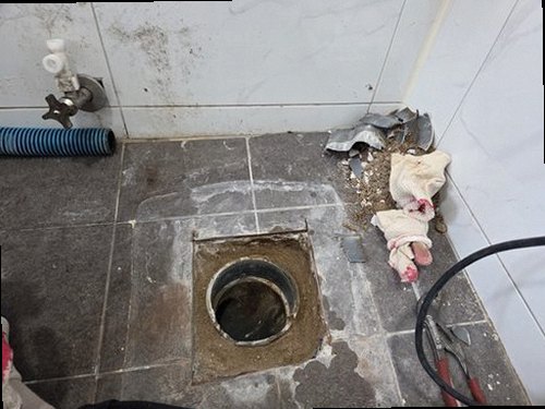 금산군 누수탐지 금산읍 원룸 4층 욕실 앞 시공 후기 사진