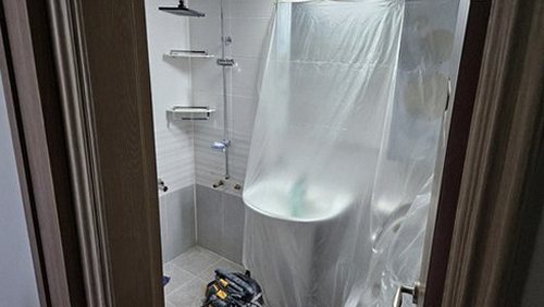 유성구 누수탐지 지족동 아파트 10층 작은방 벽면 시공 후기 사진