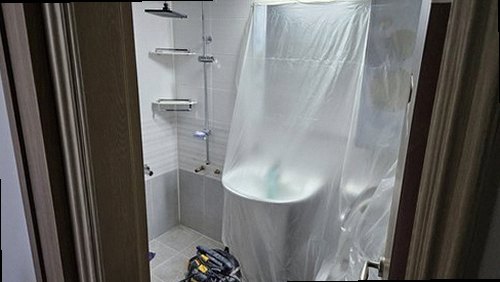 청주시 서원구 누수탐지 모충동 아파트 3층 현관 인근 시공 후기 사진