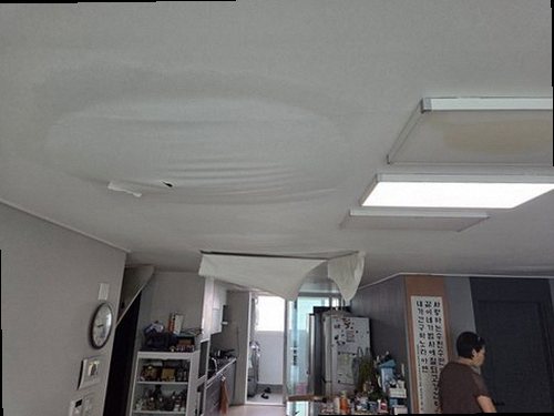 해운대구 누수탐지 재송동 오피스텔 6층 거실 시공 후기 사진