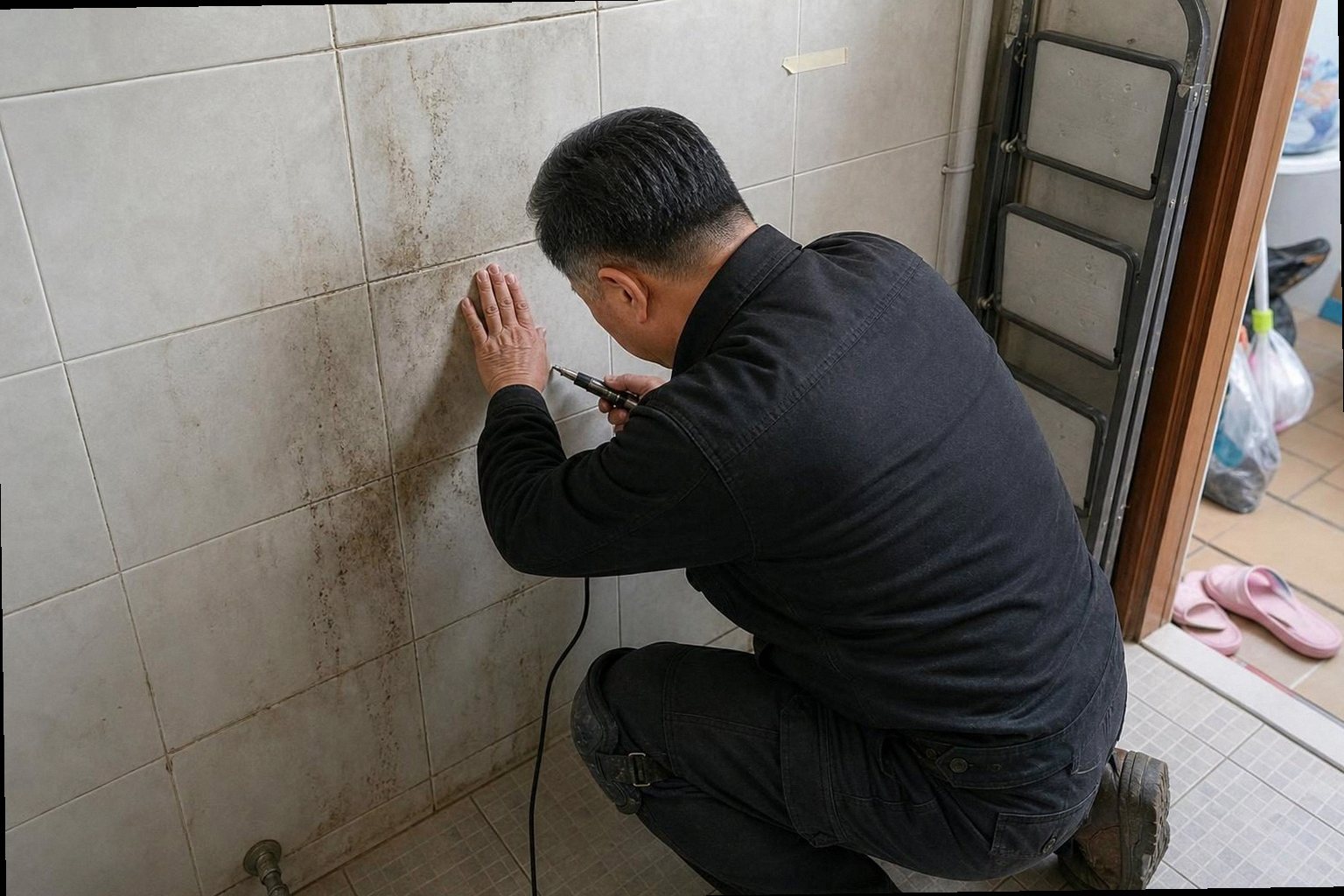 부산 북구 누수탐지 현장 작업