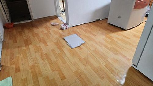 누수탐지 보수 후 재측정 점검 장면