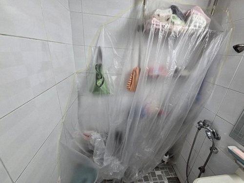 청주시 상당구 누수탐지 문화동 다세대주택 3층 현관 옆 벽 시공 후기 사진