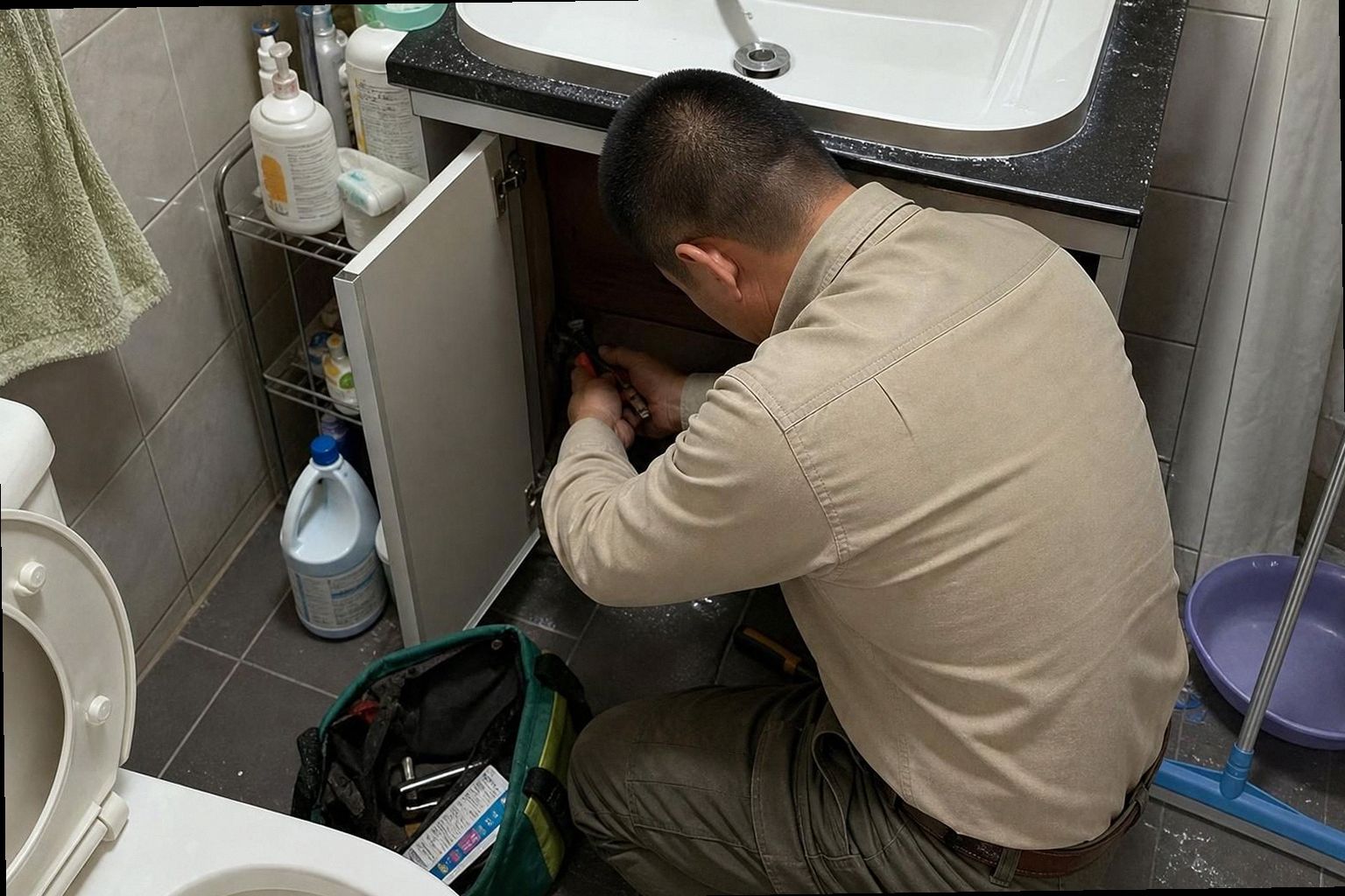 금산군 누수탐지 현장 작업