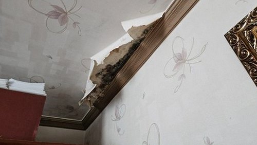 누수탐지 배관과 천장 내부의 수분 흔적을 순서대로 확인하는 점검 과정