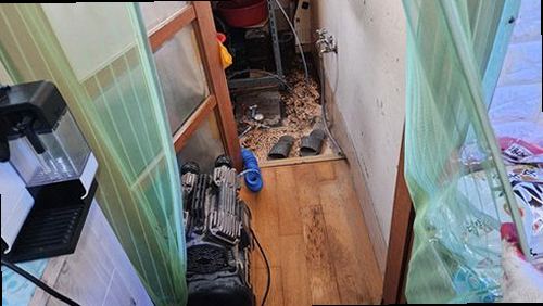 사하구 누수탐지 감천동 연립주택 3층 베란다 벽면 시공 후기 사진