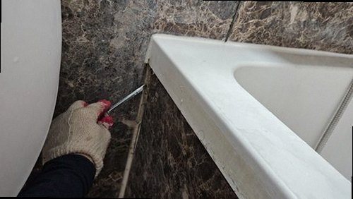 금산군 누수탐지 금산읍 상가 1층 탕비실 벽면 시공 후기 사진