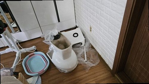 청주시 서원구 누수탐지 수곡동 아파트 9층 현관과 욕실 사이 시공 후기 사진