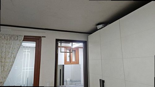 부여군 누수탐지 옥산면 빌라 4층 안방 천장 모서리 시공 후기 사진