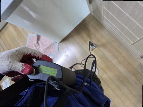 누수탐지 점검 결과와 보수 범위를 기록한 현장 확인 자료