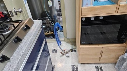 누수탐지 일광읍 누수탐지 빌라 싱크대 하부 물샘 처치 전후 비교