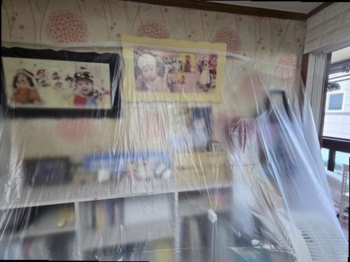 수영구 누수탐지 광안동 아파트 4층 거실 바닥 시공 후기 사진