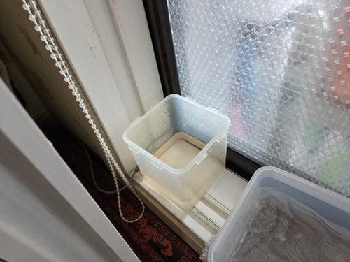 누수탐지 욕실 환풍기와 창가 결로 부위를 살펴보는 장면