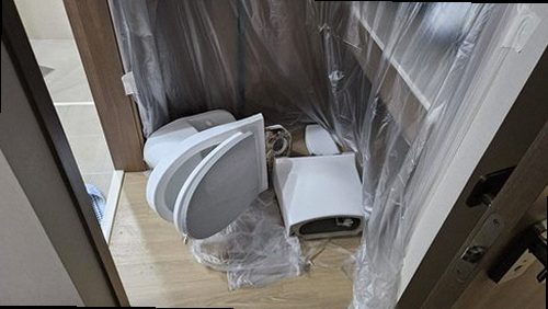 금산군 누수탐지 금성면 상가주택 2층 계단 벽면 시공 후기 사진