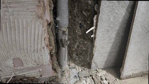 기장군 누수탐지 정관읍 다가구주택 2층 복도 벽면 시공 후기 사진