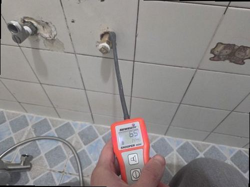 해운대구 누수탐지 재송동 오피스텔 5층 현관 신발장 뒤 시공 후기 사진