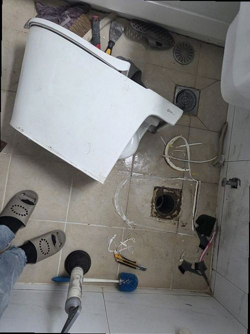 부여군 누수탐지 세도면 빌라 2층 욕실 문턱 시공 후기 사진
