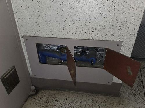 누수탐지 시간대별 수압과 함수율 변화를 정리한 점검 기록표