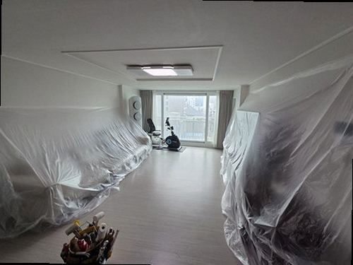 부산 서구 누수탐지 부민동 아파트 6층 거실 시공 후기 사진