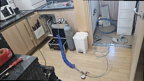 해운대구 누수탐지 우동 아파트 10층 주방 시공 후기 사진