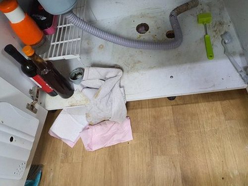 권선구 곡선동 하수구막힘 — 배수구 물 고임